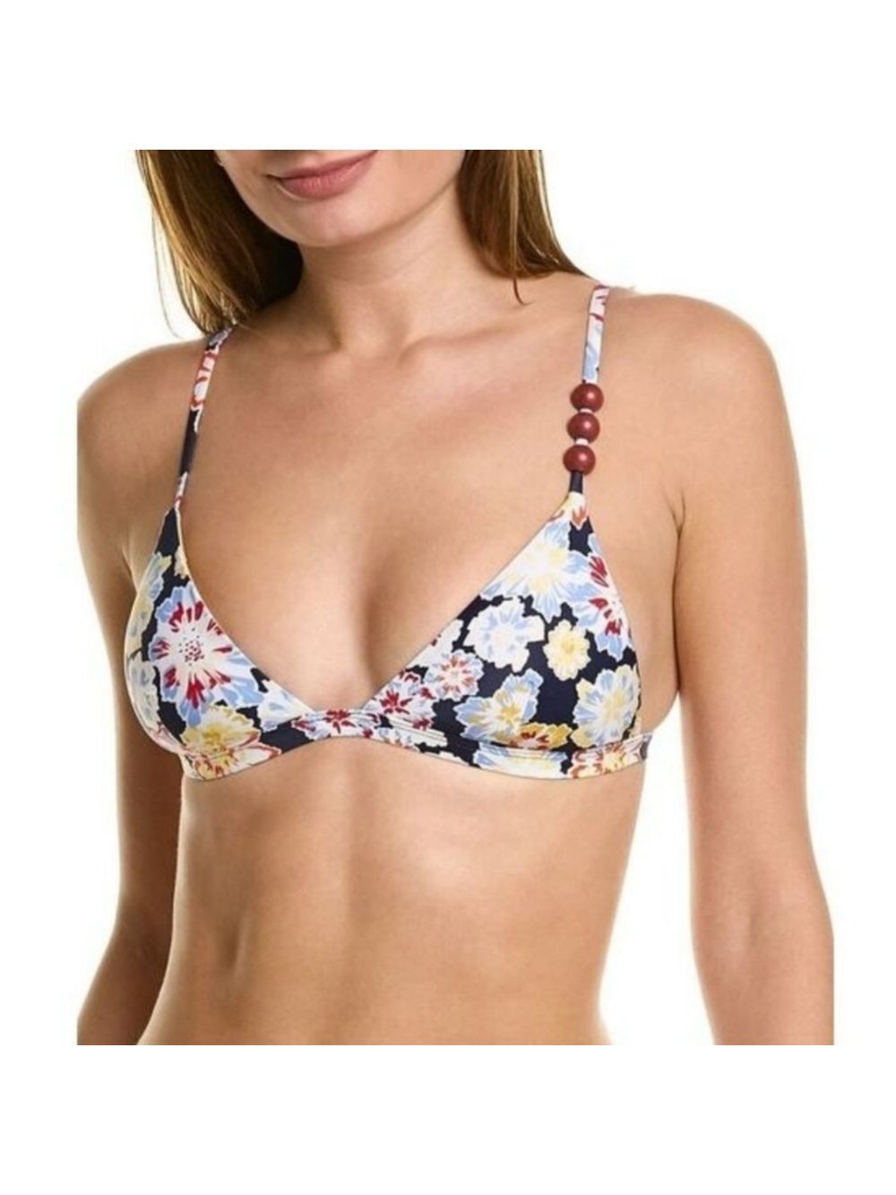 NWT Tanya Taylor Tia Bikini Top In Blue Floral Size XS